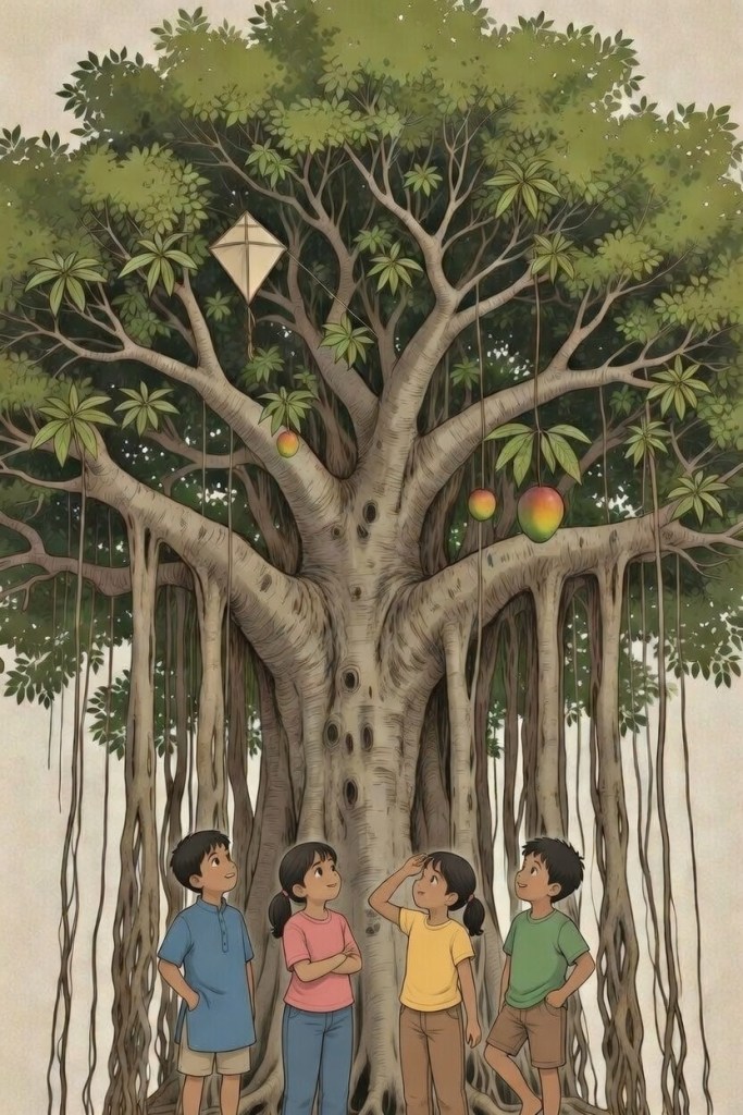 The NEVER-ENDING Banyan tree, THE kite, and the&nbsp;mango